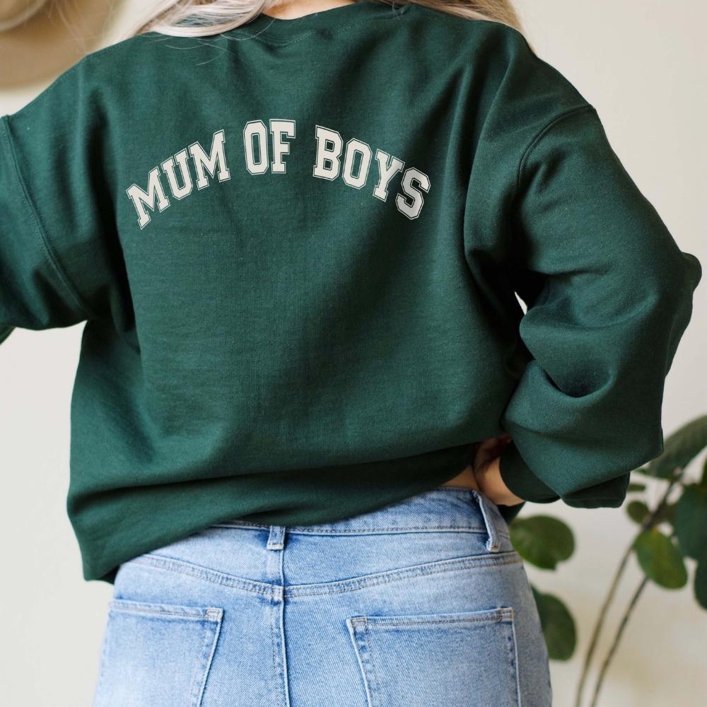 Mum Of Boys College Sweatshirt