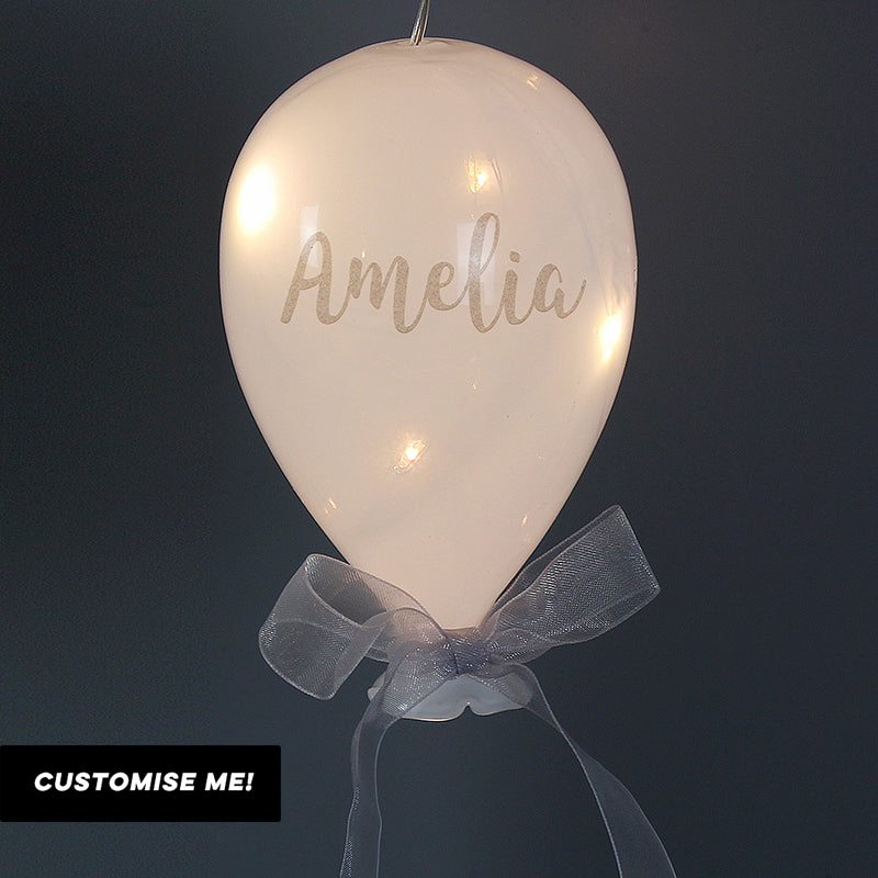 Personalised Message LED Hanging Glass Balloon (MRK-iD)