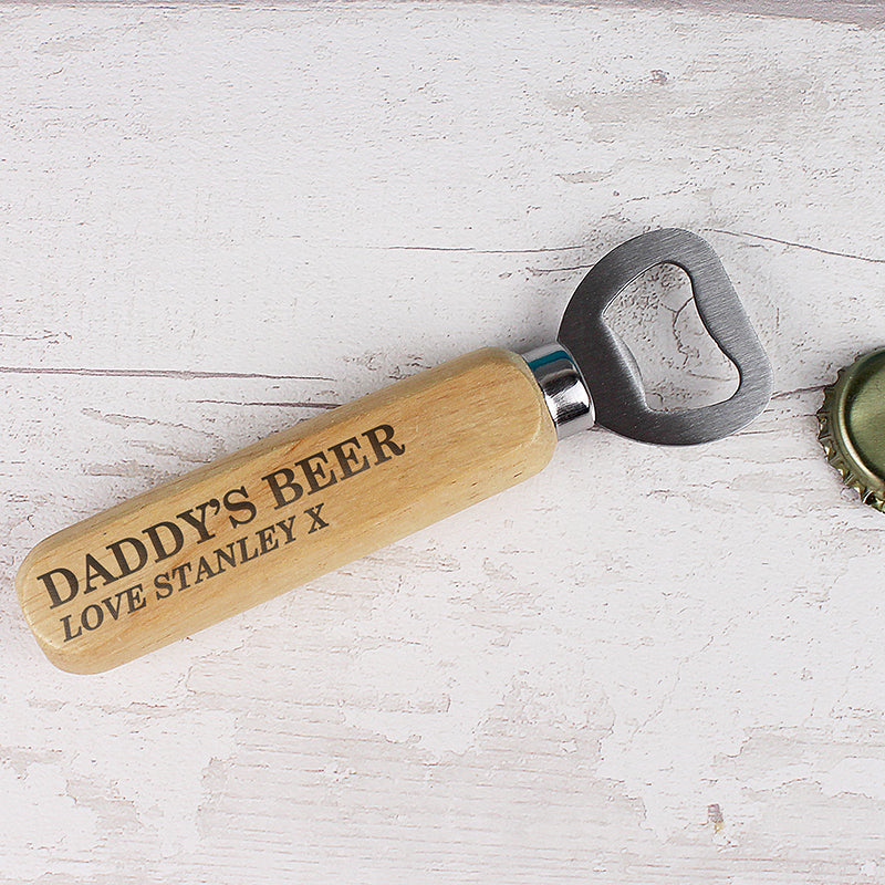 Personalised Wooden Bottle Opener (MRK-iD)