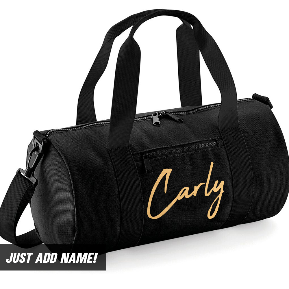 Personalised Script Name Mini Barrel Bag (MRK X)