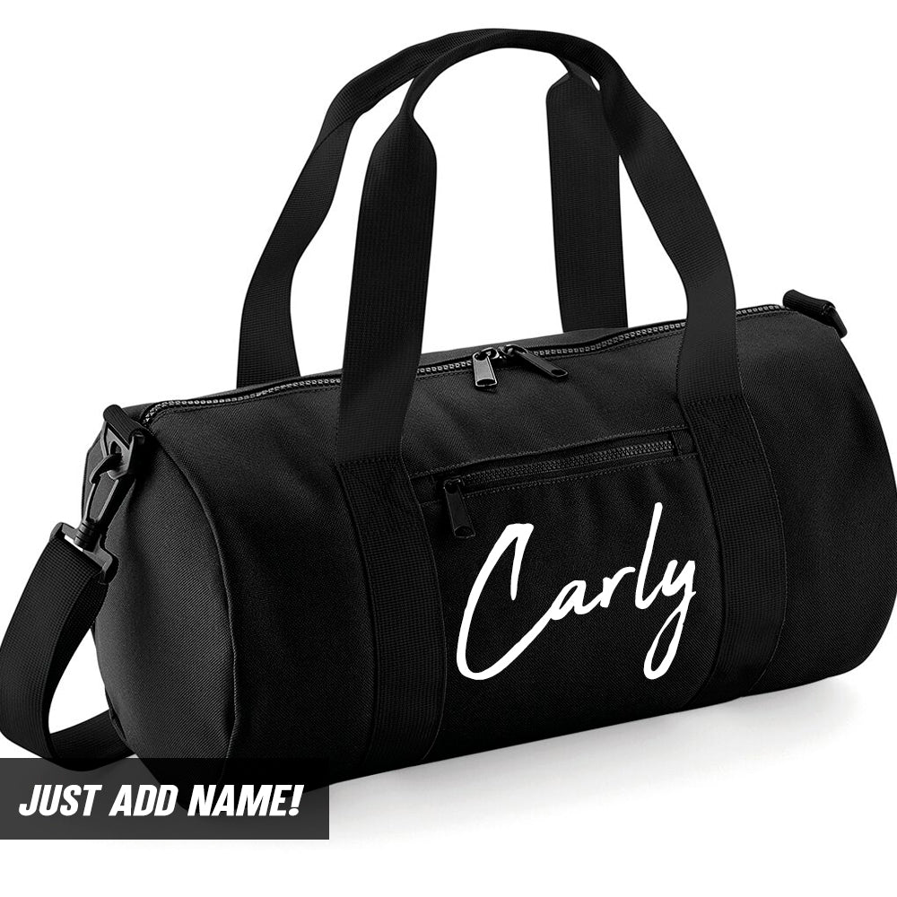 Personalised Script Name Mini Barrel Bag (MRK X)