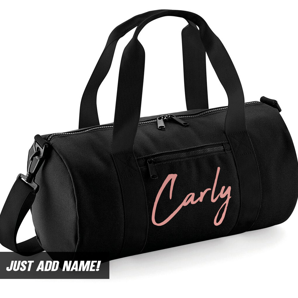 Personalised Script Name Mini Barrel Bag (MRK X)
