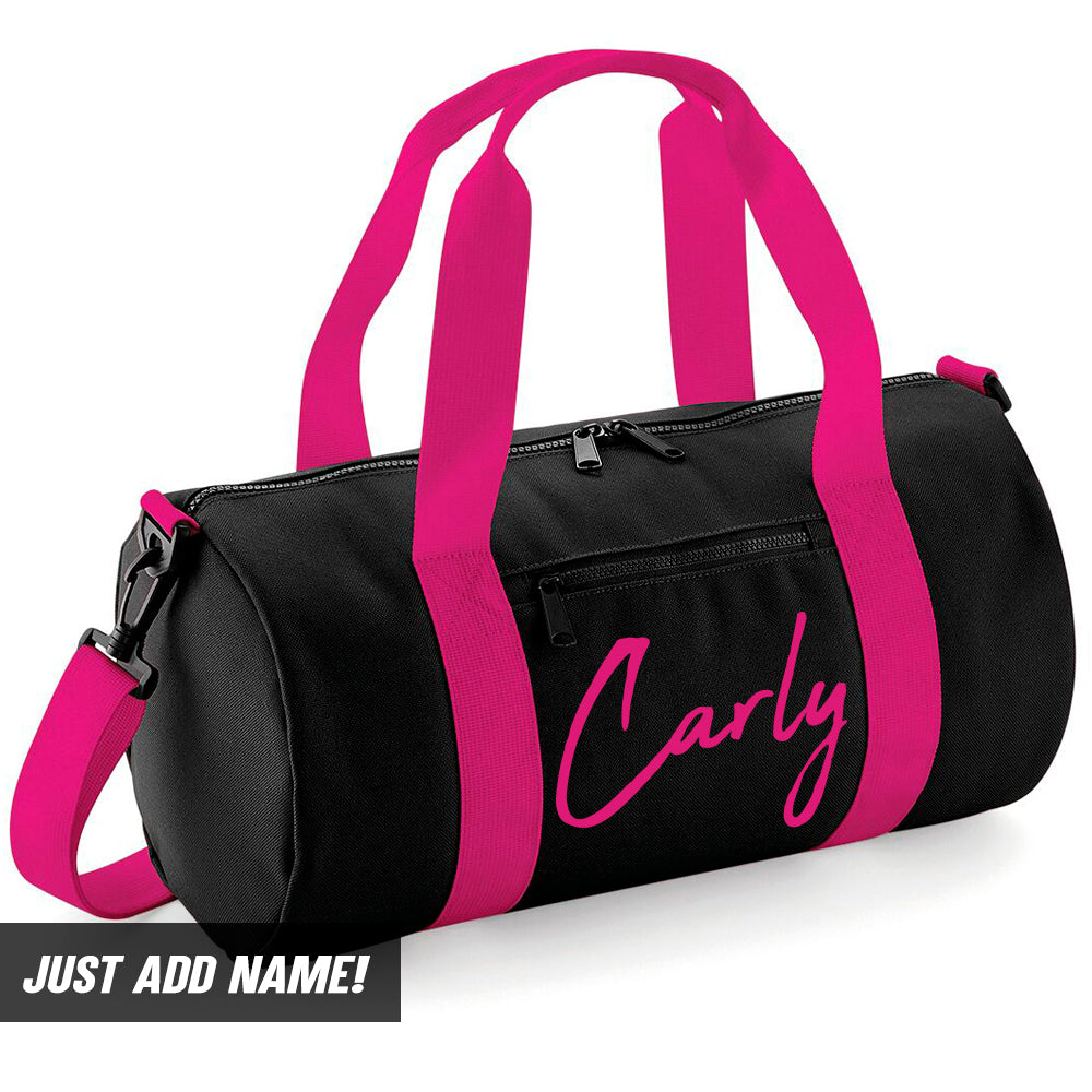 Personalised Script Name Mini Barrel Bag (MRK X)