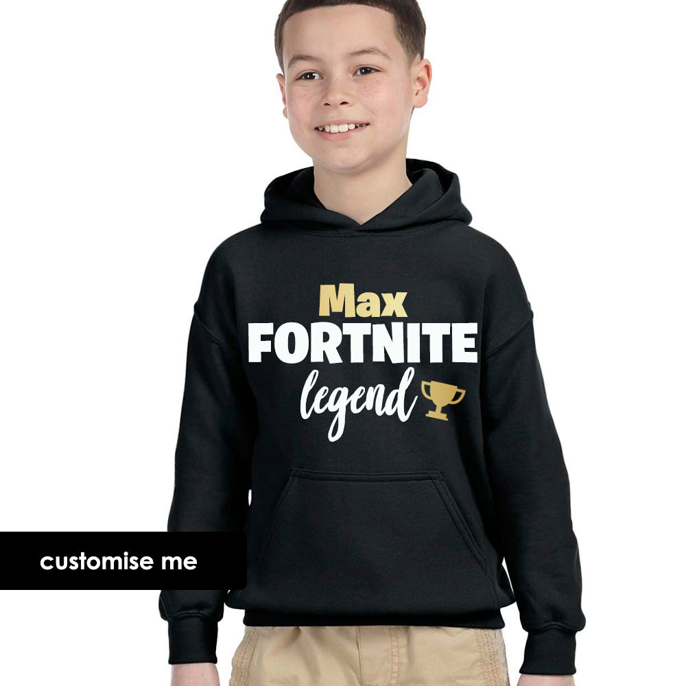 Personalised Gaming Legend Kids Hoodie (MRK X)