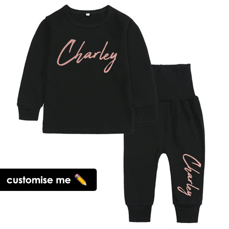 Personalised Roma Tracksuit Black/Rose Gold (MRK X)