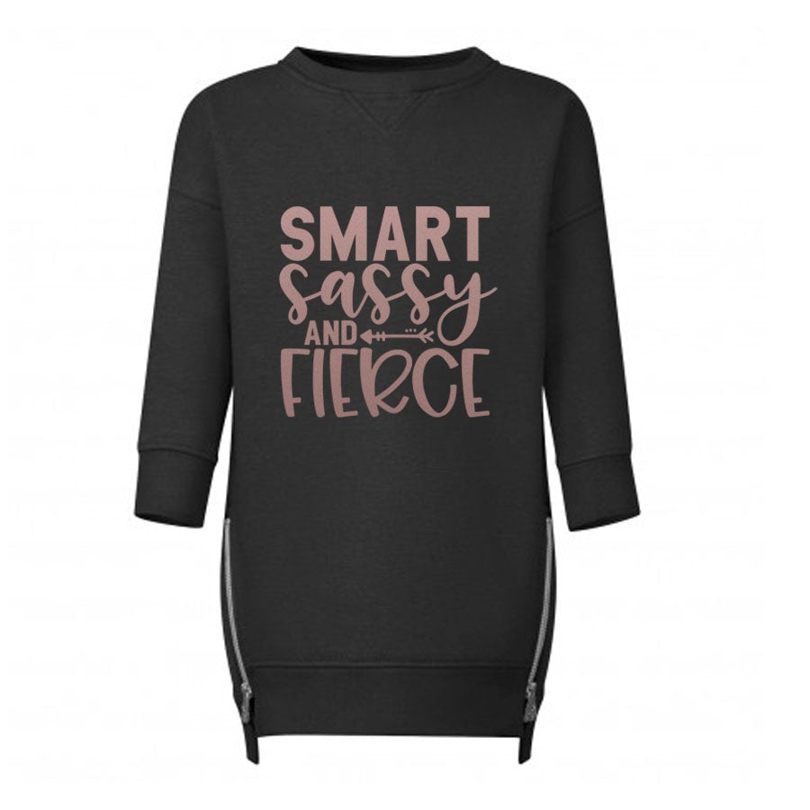 Smart Sassy Fierce Long Sweater Dress