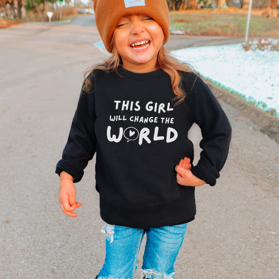 This Girl Will Change The World Black Sweatshirt