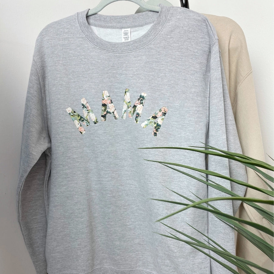 Mama Floral Print Sweatshirt