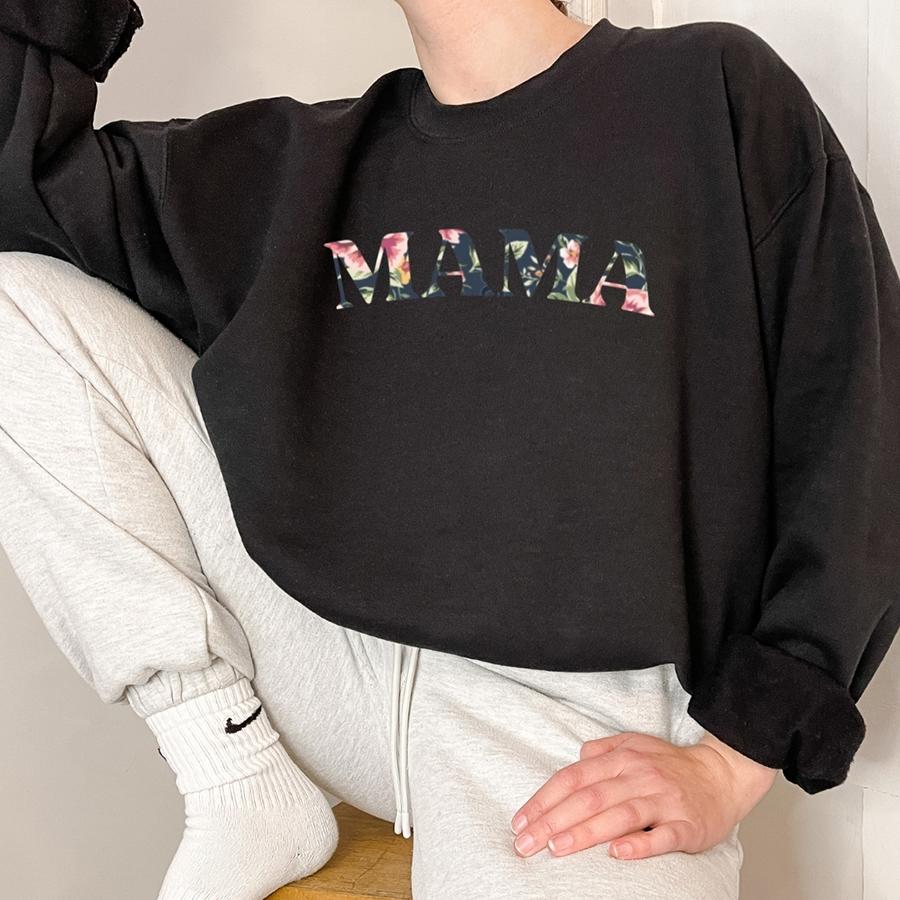 Mama Winter Floral Print Sweatshirt