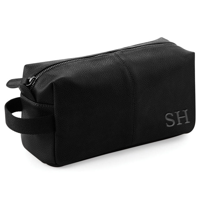 Carnaby Embossed Initial Tonal Weekend Washbag