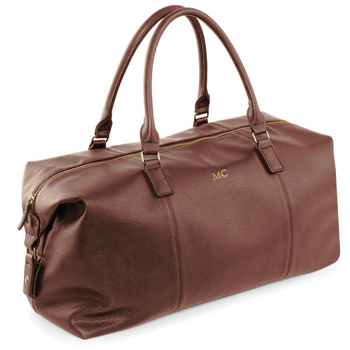 Carnaby Of London Embossed Initial Gold Weekend Holdall