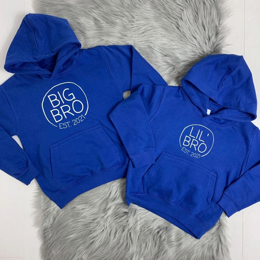 Personalised Big Bro/Little Bro Established Hoodies