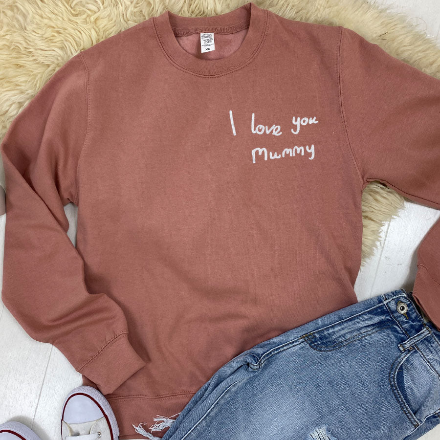 Customised Handwriting Embroidered Sweatshirt