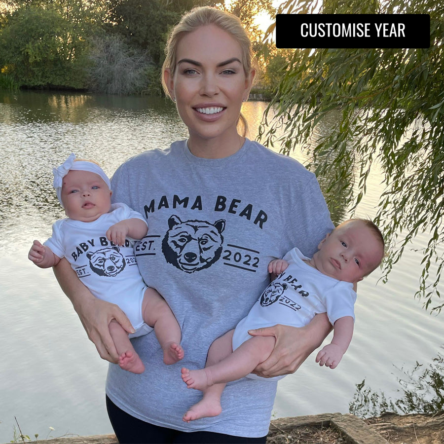 Frankie Essex In The Wild Mama Baby Bear Established Matching T-Shirt/Bodysuit