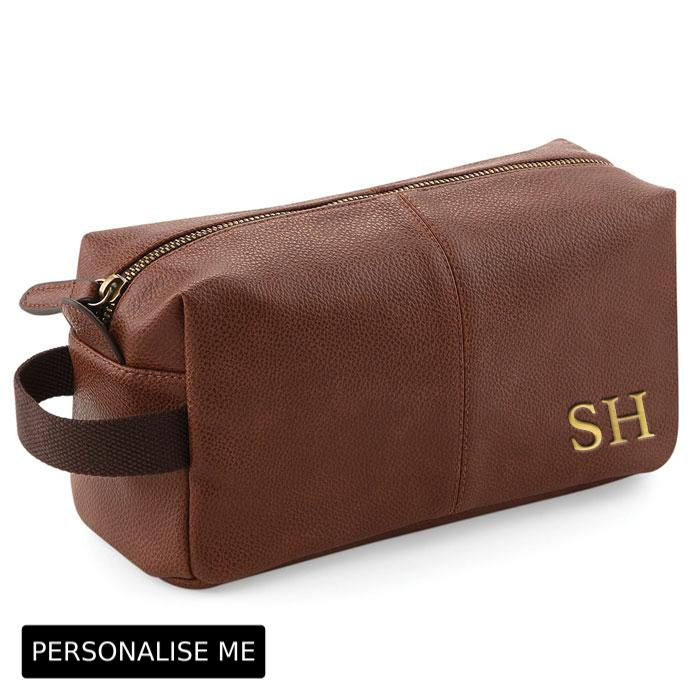 Carnaby Initial Gold Embossed Weekend Washbag