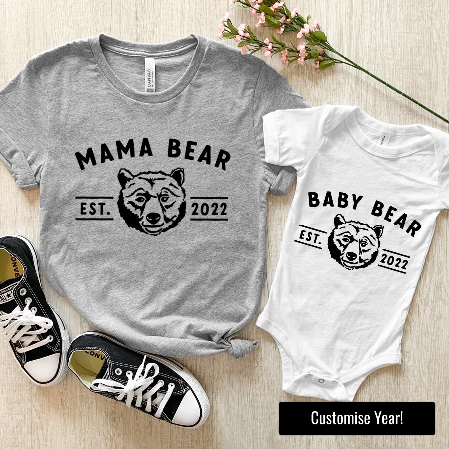 Frankie Essex In The Wild Mama Baby Bear Established Matching T-Shirt/Bodysuit