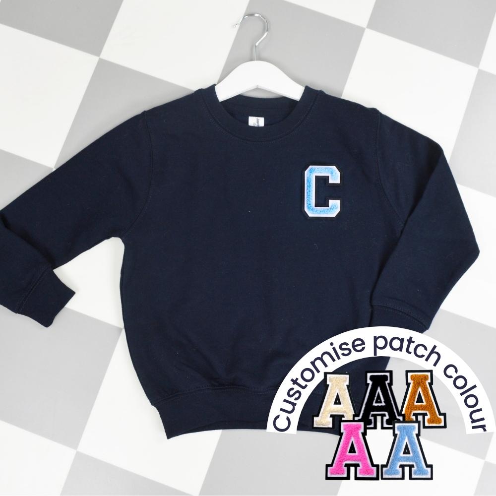 Patch 22 Kids Navy Initial Sweatshirt