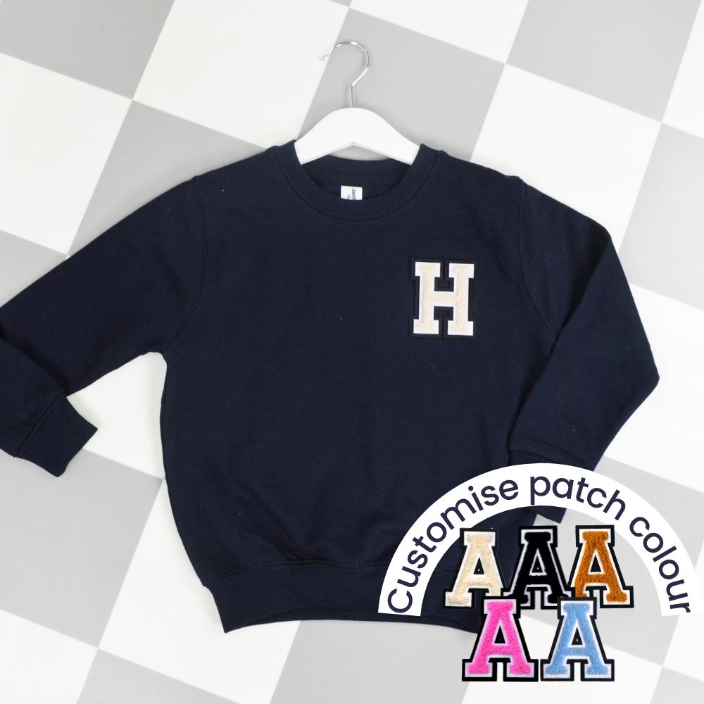 Patch 22 Kids Navy Initial Sweatshirt