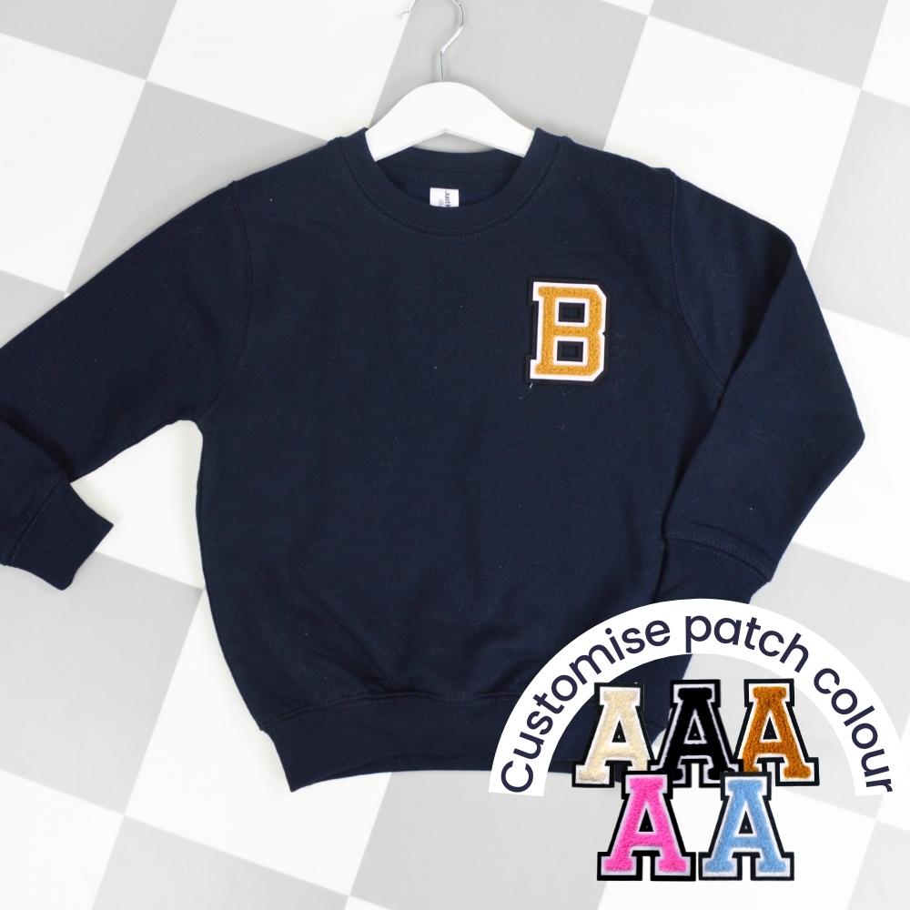 Patch 22 Kids Navy Initial Sweatshirt