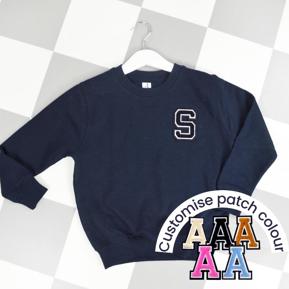 Patch 22 Kids Navy Initial Sweatshirt