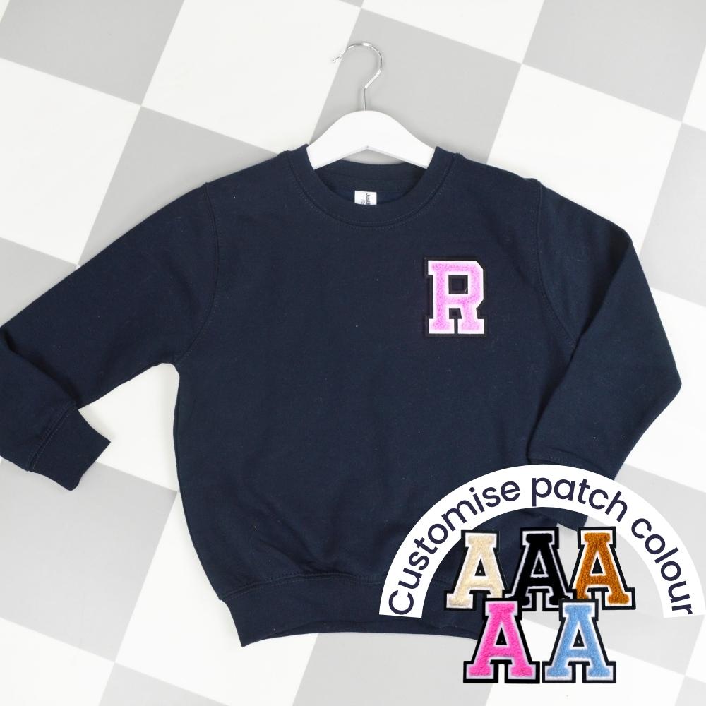 Patch 22 Kids Navy Initial Sweatshirt